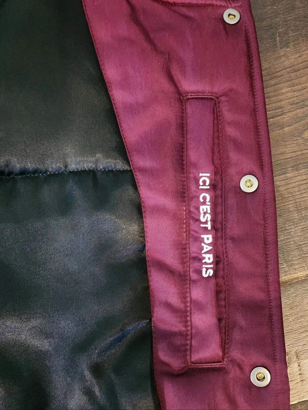 Jordan x PSG Varsity Bomber Jacket - Bordeaux / Black / Gold (Large)